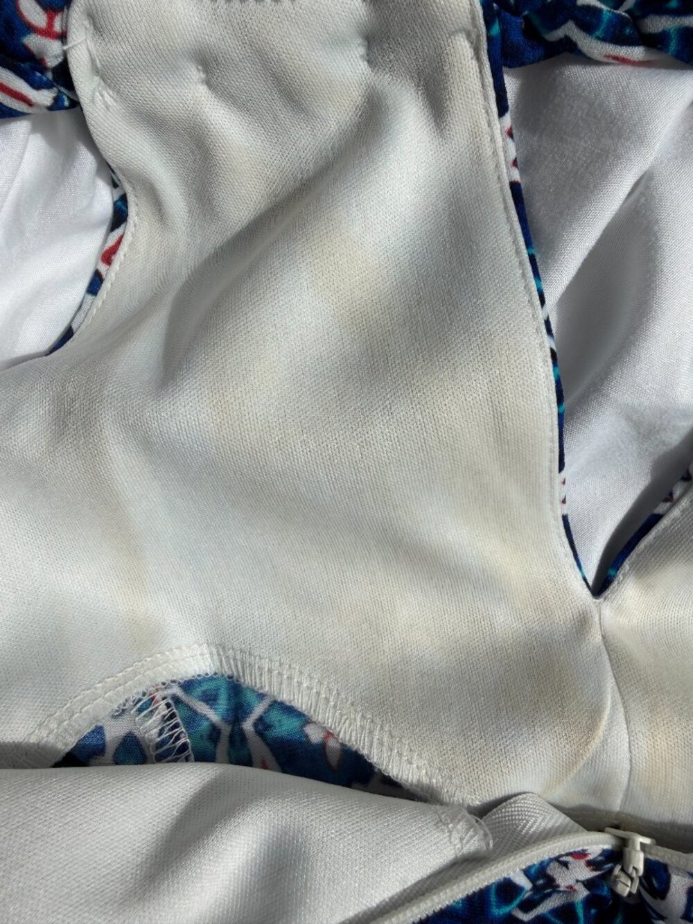Wisp Petites Size 0P Blue Teal Medallion Print Halter Summer Dress - Picture 6 of 8